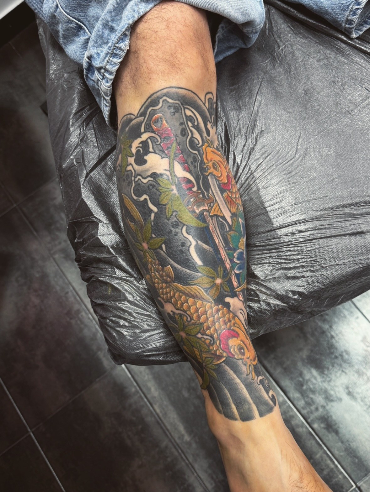 Japanese koi sleeve · Amadeo — Kratos Tattoo